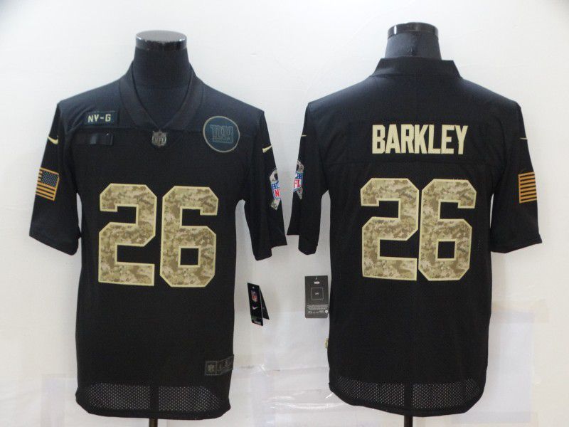 Men New York Giants #26 Barkley Black camo Lettering 2020 Nike NFL Jersey->miami dolphins->NFL Jersey
